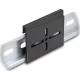 Delock Alumínium beépítő csipesz DIN sínhez 60,0 x 47,8 mm ezüst fekete