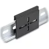 Delock Alumínium beépítő csipesz DIN sínhez 60,0 x 47,8 mm ezüst fekete