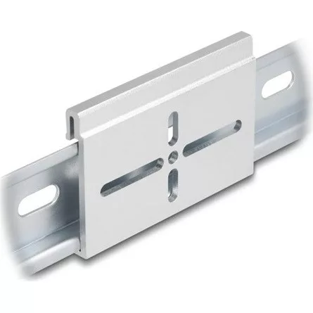 Delock Alumínium beépítő csipesz DIN sínhez 70,0 x 47,8 mm ezüst színű