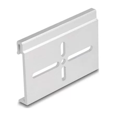 Delock Alumínium beépítő csipesz DIN sínhez 70,0 x 47,8 mm ezüst színű