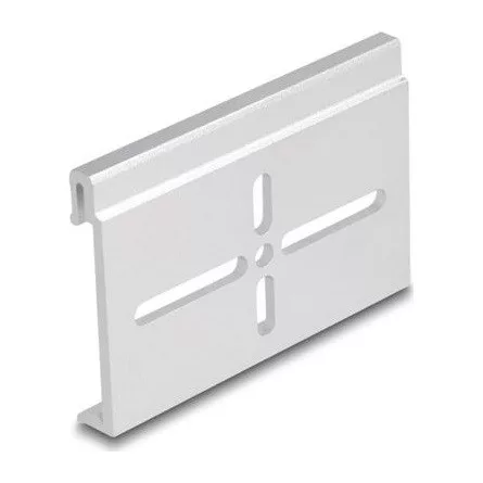 Delock Alumínium beépítő csipesz DIN sínhez 70,0 x 47,8 mm ezüst színű