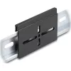 Delock Alumínium beépítő csipesz DIN sínhez 70,0 x 47,8 mm ezüst fekete