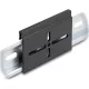 Delock Alumínium beépítő csipesz DIN sínhez 70,0 x 47,8 mm ezüst fekete
