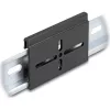 Delock Alumínium beépítő csipesz DIN sínhez 70,0 x 47,8 mm ezüst fekete