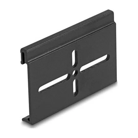 Delock Alumínium beépítő csipesz DIN sínhez 70,0 x 47,8 mm ezüst fekete