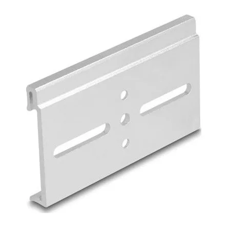 Delock Alumínium beépítő csipesz DIN sínhez 80,0 x 47,8 mm ezüst színű