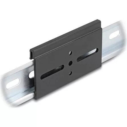 Delock Alumínium beépítő csipesz DIN sínhez 80,0 x 47,8 mm ezüst fekete