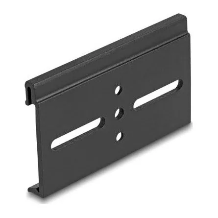 Delock Alumínium beépítő csipesz DIN sínhez 80,0 x 47,8 mm ezüst fekete