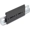 Delock Alumínium beépítő csipesz DIN sínhez 100,0 x 47,8 mm ezüst fekete