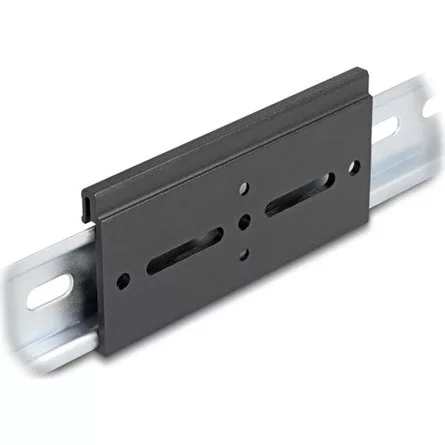 Delock Alumínium beépítő csipesz DIN sínhez 100,0 x 47,8 mm ezüst fekete