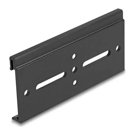 Delock Alumínium beépítő csipesz DIN sínhez 100,0 x 47,8 mm ezüst fekete
