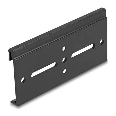 Delock Alumínium beépítő csipesz DIN sínhez 100,0 x 47,8 mm ezüst fekete
