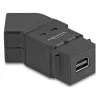 Delock Mini DisplayPort panel tartó anya - DisplayPort anya 45 -ban hajlított 8K 30 Hz fekete