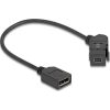 Delock Mini DisplayPort panel tartó anya - DisplayPort anya 45 -ban hajlított 30 cm kábellel 8K 30 Hz fekete