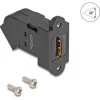 Delock HDMI panel tartó anya - HDMI anya 45 -ban hajlított 8K 60 Hz fekete