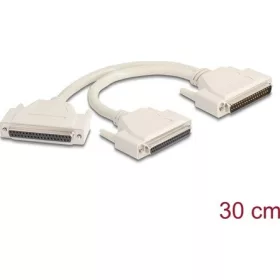   Delock Y osztott kábeles adapter D-Sub 37 tűs apa - 2 x D-Sub 37 tűs anya csavarokkal 30 cm
