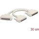 Delock Y osztott kábeles adapter D-Sub 37 tűs apa - 2 x D-Sub 37 tűs anya csavarokkal 30 cm