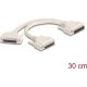 Delock Y osztott kábeles adapter D-Sub HD 44 tűs apa - 2 x D-Sub HD 44 tűs anya csavarokkal 30 cm