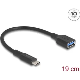   Delock USB 10 Gbps Adapter USB Type-C  apa   A-típusú anya 19 cm 60 W QC 3.0 fekete