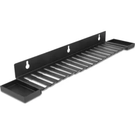   Delock Kábel tartó 401 x 71 mm falra szerelhető két tároló egységgel fekete színű