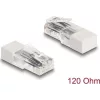Delock RJ45 apa lezáró rezisztorral 120 Ohm fehér