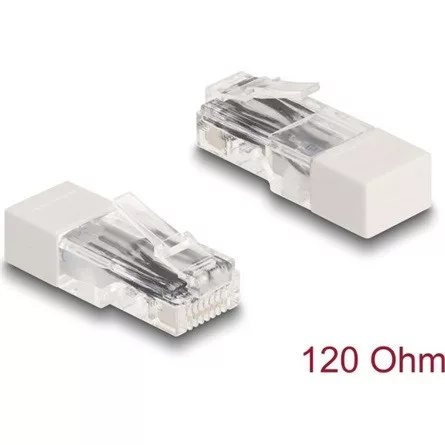 Delock RJ45 apa lezáró rezisztorral 120 Ohm fehér