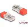 Delock RJ45 apa lezáró rezisztorral 120 Ohm piros