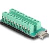 Delock USB E-típusú A kulcsos USB dugó - Csatlakozóblokkos adapter 20 tűs