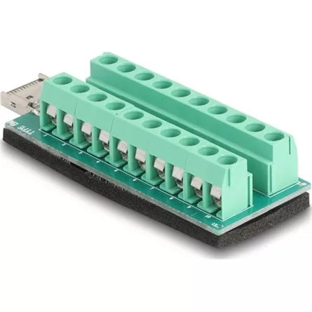Delock USB E-típusú A kulcsos USB dugó - Csatlakozóblokkos adapter 20 tűs