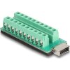 Delock USB E-típusú A kulcsos USB anya - Csatlakozóblokkos adapter 20 tűs