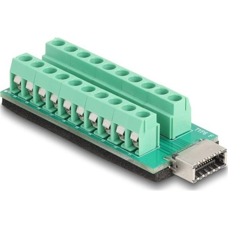 Delock USB E-típusú A kulcsos USB anya - Csatlakozóblokkos adapter 20 tűs