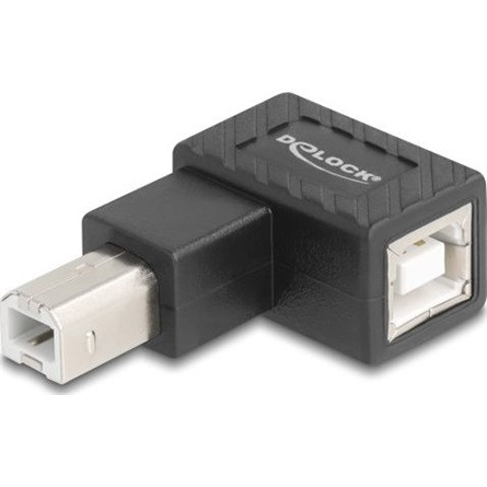 Delock USB 2.0 adapter B-típusú USB apa   B-típusú USB anya 90 -ban balra hajlított