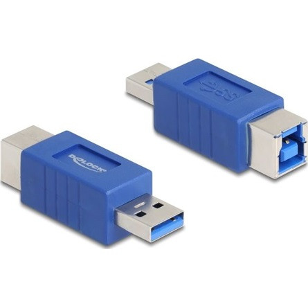 Delock USB 5 Gbps adapter A-típusú USB apa   B-típusú USB anya (elforgatott elrendezés)