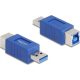 Delock USB 5 Gbps adapter A-típusú USB apa   B-típusú USB anya (elforgatott elrendezés)