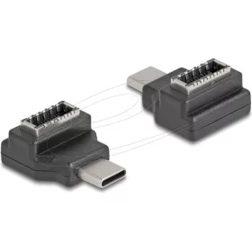   Delock Adapter USB 10 Gbps USB Type-C  csatlakozó   E-típusú A kulcs csatlakozó, fekete színű