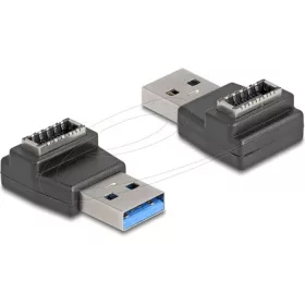   Delock Adapter USB 10 Gbps A-típusú USB csatlakozó   E-típusú A kulcs csatlakozó, fekete színű