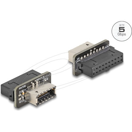 Delock USB 5 Gbps átalakító, tűfejes anya   belső A kulcs anya
