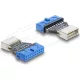 Delock Adapter USB 5 Gbps 20 tűs csatlakozó aljzat   USB 5 Gbps E típusú B kulcsos aljzat