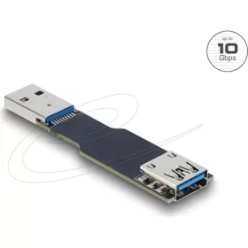   Delock USB 10 Gbps adapter USB A-típusú aljzat   dugós csatlakozó, egyenes, lapos kialakítású