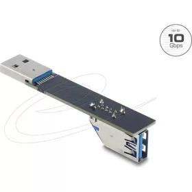   Delock USB 10 Gbps adapter USB A-típusú aljzat   dugó csatlakozó, 90 -ban lefelé elforgatott