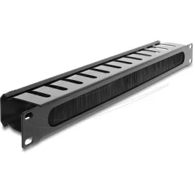   Delock 19  kábelrendező panel kefével és 2 nyílással 1U fekete