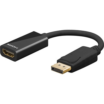 Goobay kábel Mini Displayport (apa) - HDMI (apa)  10cm (4k 30Hz), fekete