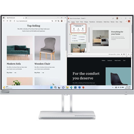 Lenovo L27e-40 27" VA LED monitor szürke 100Hz FreeSync