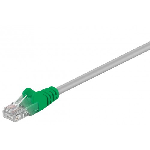 Goobay CAT 5e Crossover Patch Cable, U/UTP, szürke-zöld 3m