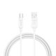 Recci KAB RECCI RCM-P200W Micro USB kábel, fehér - 2m