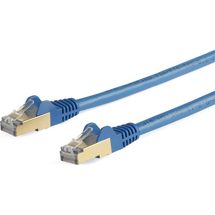 StarTech 5M CAT6A ETHERNET CABLE BLUE BLUE - SHIELDED COPPER WIRE