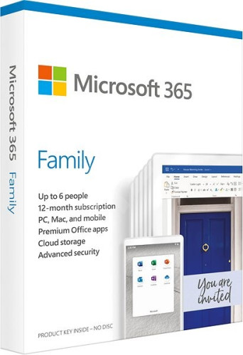 Microsoft-DS Microsoft 365 Family English EuroZone Subscr 1YR Medialess P6