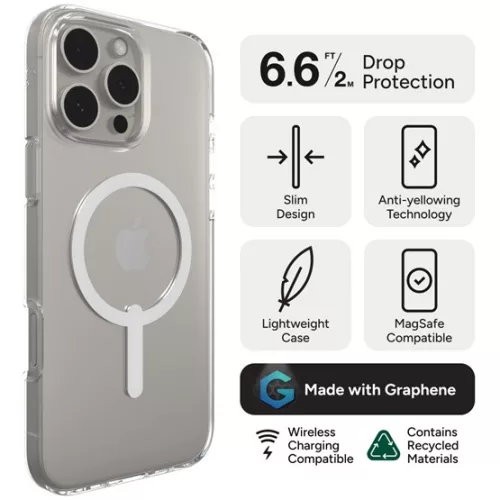 ZAGG MOB ZAGG Cases PH CrystlPal Lite Snap Apple  iP16 Pro Max  Clear  telefon tok átlátszó