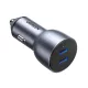 UGREEN CD213 autós töltő 2 Type-C aljzat 36W, PD gyorstöltő 4.0, SÖTÉTSZÜRKE