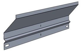 Aerocompact S10WD-2050  szélterelő lemez  10°, 2050 mm